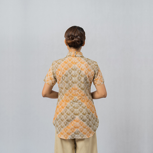 Cream Sisik Waton Short Sleeve Shirt Thumbnail 2b Batik Fractal Uniform