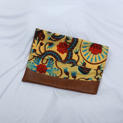Brown Sulur Bidho Sidi Laptop Sleeve 1 Batik Fractal Merchandise