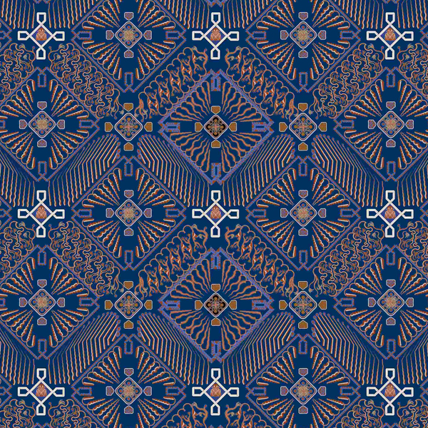 Thumbnail Motif Batik Fractal ceplok parang limaran biru