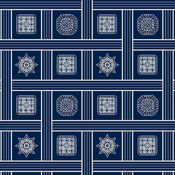 Thumbnail Motif Batik Fractal Watu Inten Biru Putih