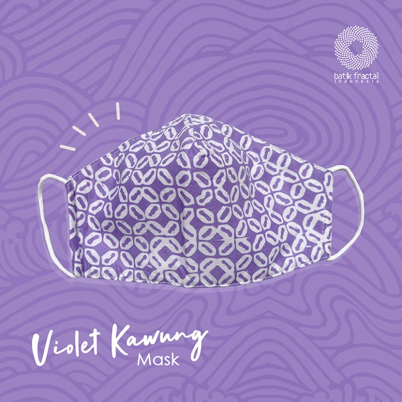 Violet Kawung Batik Fractal Mask