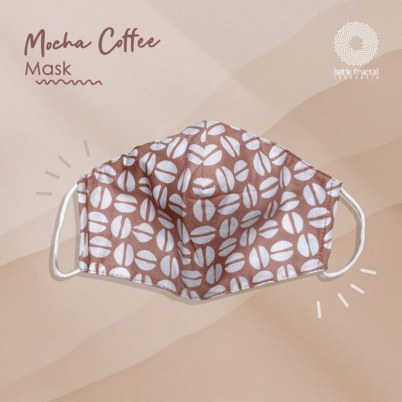 Mocha Coffee Batik Fractal Mask