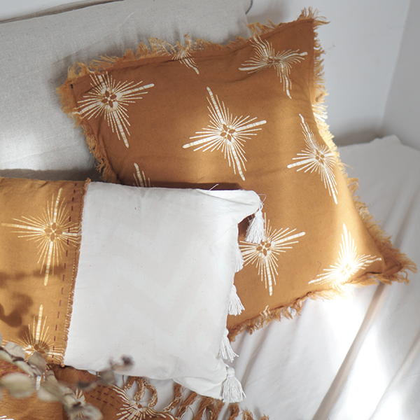 YELLOW SQUARE PILLOW