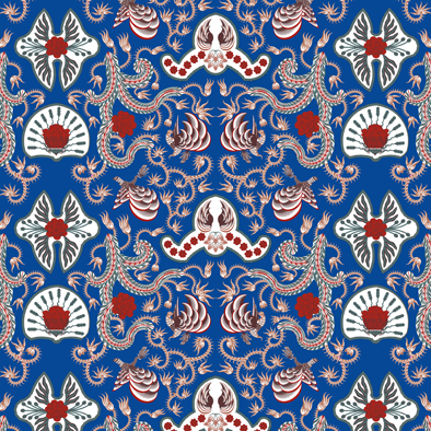 Wahyu Tumurun Blue Batik Fractal